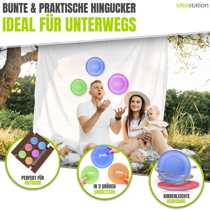 idea-station Neo Reusable Plastic Plates 6 x 21.5 cm –