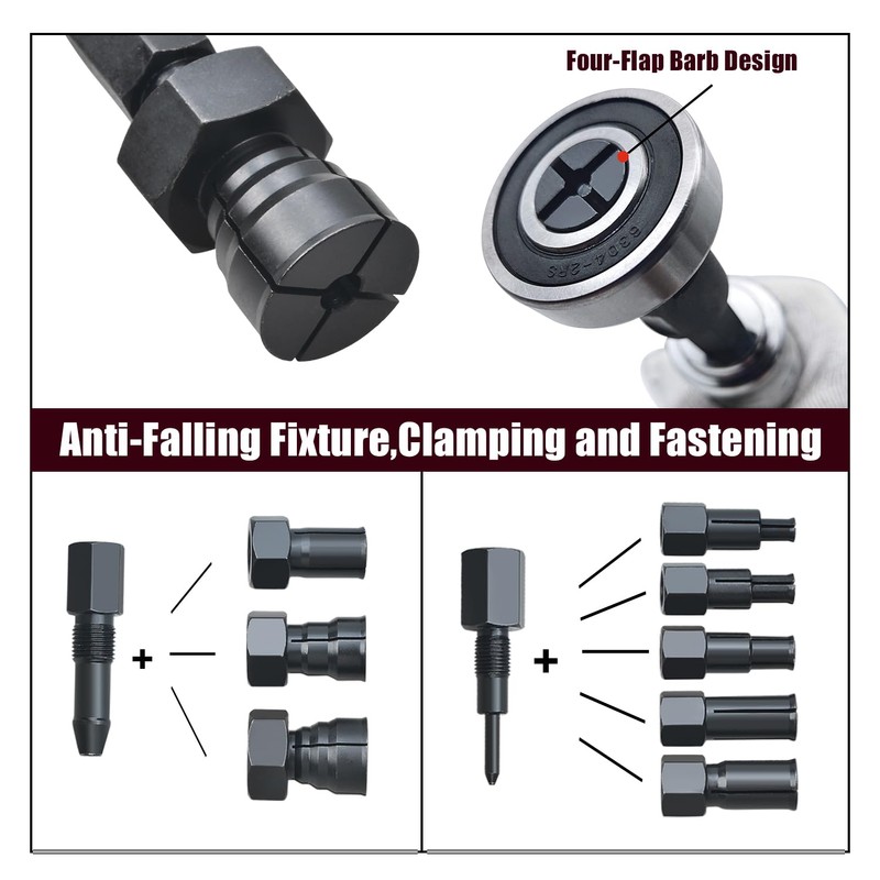 LainKeen 12pcs Motorcycle Blind Inner Bearing Puller Tool Kit, Motorcycle