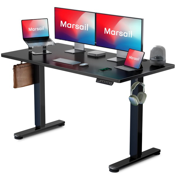 Marsail TZESD10BJZ-2 Standing Desk, 48Inch, Carbon Black