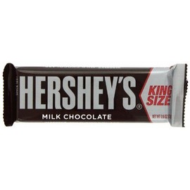 HERSHEY'S Chocolate Candy Bars, King Size (Pack of 18)