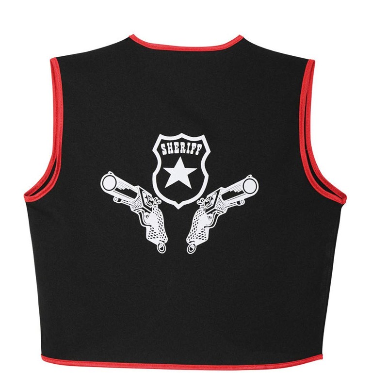 Cowboy Vest Children's Costume Size 116, black