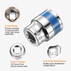 sourcing map 5pcs 1/2 Inch Drive 6-Point Socket 27mm CR-V