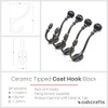 Oakcrafts - Ceramic Tipped Shabby Chic Cast Iron Coat Hook