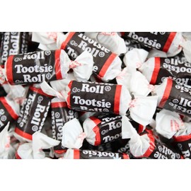 Chocolate Mini Tootsie Rolls - Bulk Tootsie Rolls Candy, Individually Wrapped Mini Bites Midgees, by Queen City Candy Cave (2 Pound)