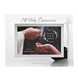 Widdop Faith and Hope Glass Frame First Holy Communion Photo Frame - 4" x 6" - Glass - Religious Commerative Gift Picture Frame