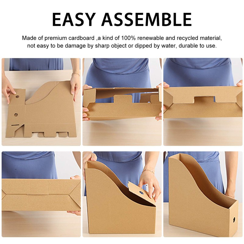 HINATAA 5 x A4 Office Magazine Storage Boxes for Magazines