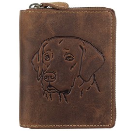 Greenburry Vintage Wallet, Dog Motif, Brown, Portrait Format, brown, Vintage