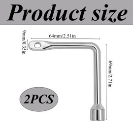 klahh 2PCS Triangle Key Garbage bin L-Type Cabinet Key Portable Spanner Key Gas Meter Cabinet Triangle Spanner Key Practical for Commercial Bin Gas Meter Cabinet