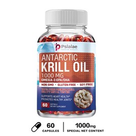Pslalae Antarctic Krill Oil 1000 mg with Omega-3s EPA, DHA, Astaxanthin and Phospholipids 60/120 Capsules - quantity: 60 capsules