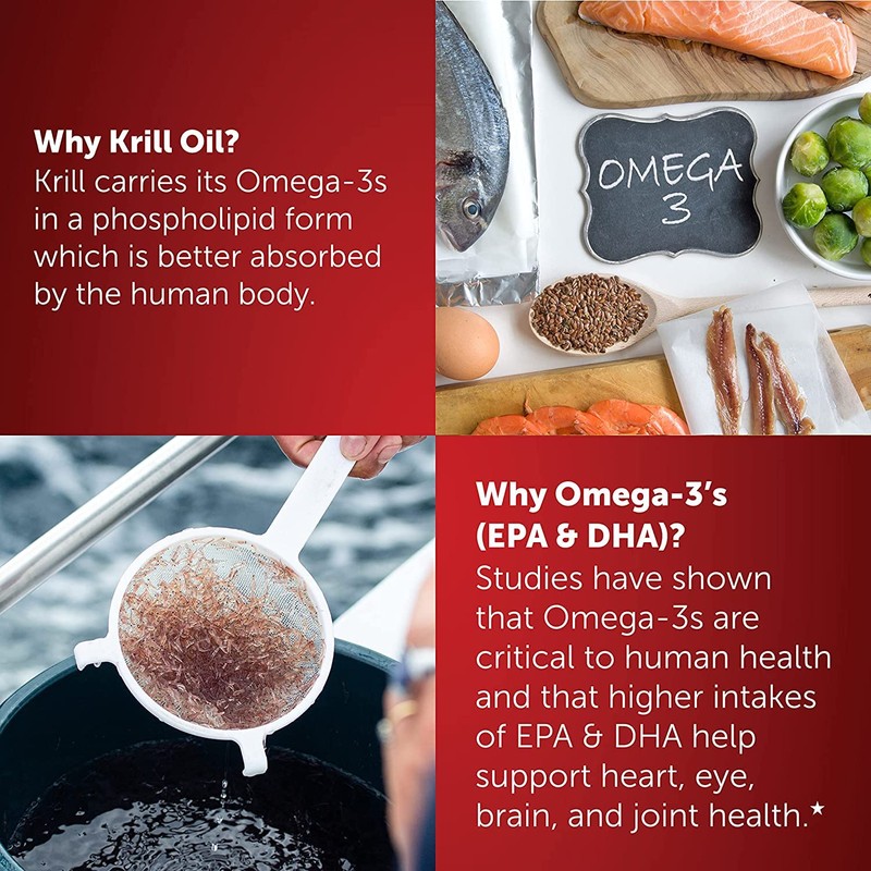 MegaRed Krill Oil 350mg Omega 3 Supplement with EPA, DHA,