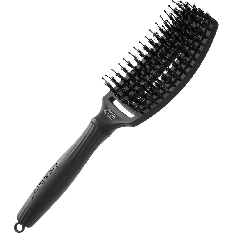 Olivia Garden Fingerbrush Care Iconic Detangler Hair Brush with Double
