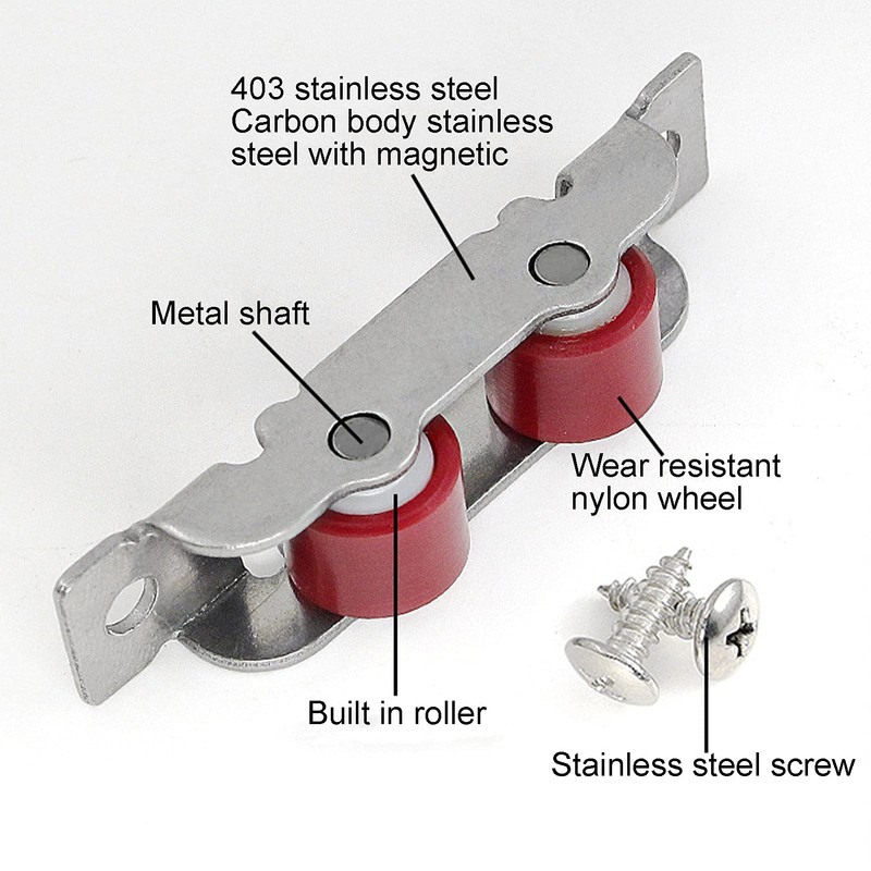 Set of 4 Push-Pull Window Roller, Double Wheel, Sliding Window,