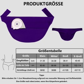Ostomy Bag Cover for Men and Women, Ostomy Accessories, Purple Stoma Belt, for Colostomy Bag or Ostomy Bag (M)