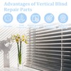 2 Pcs Vertical Blinds Replacement Parts ABS Material White Window