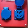 Industrial Socket Box 3 Position Waterproof Portable Construction Power Distribution