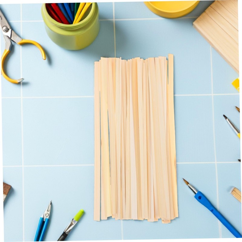 GRADENEVE 50pcs Handmade Bamboo Fan Weaving Sticks 30cm X 1.2cm