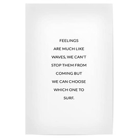 artboxONE Poster 30 x 20 cm Sayings & Statements Typography Feelings Are Like Waves Picture Motivation
