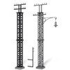 Miniart 1:35 Scale Telegraph Poles Plastic Model Kit (Grey)