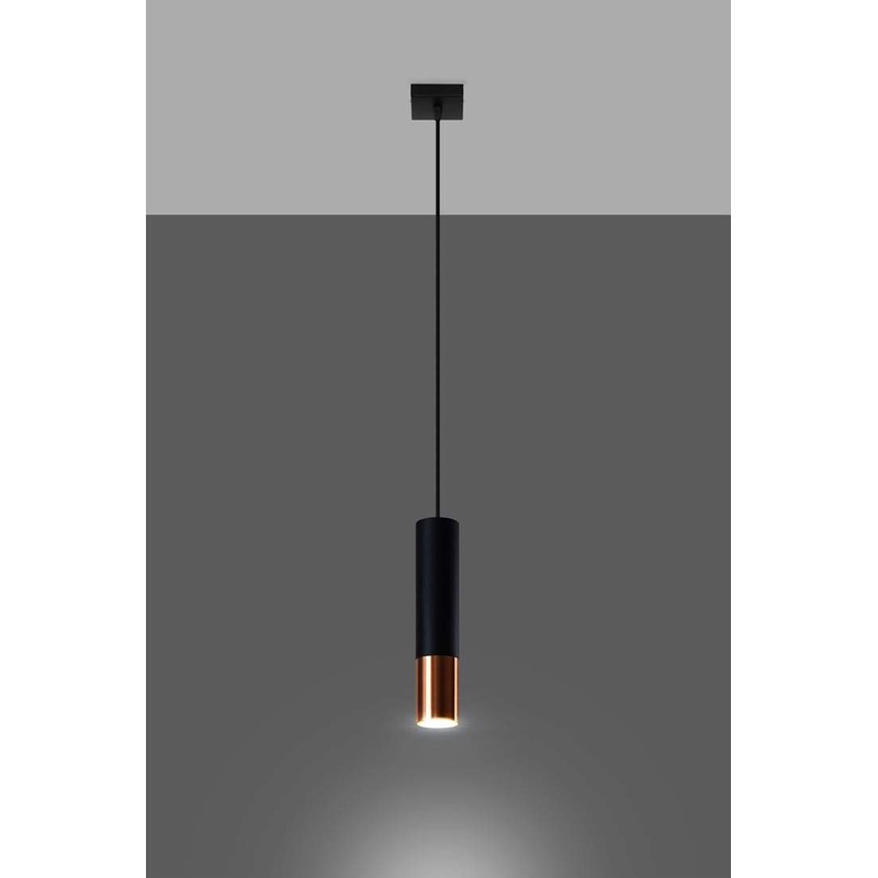 Sollux Loopez 1 Pendant Lamp Black Copper GU10 Dimmable 8