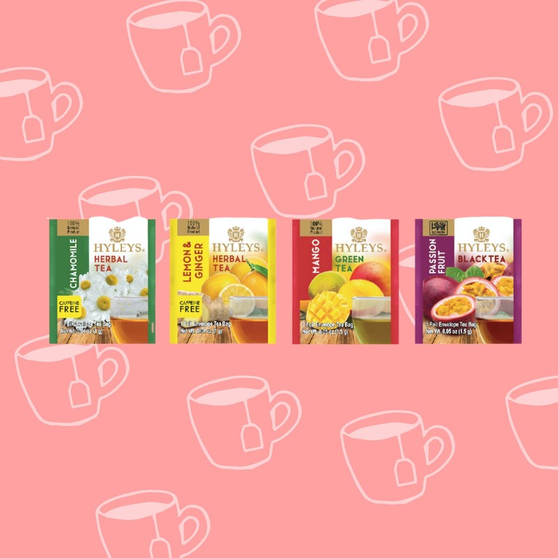 Hyleys Assorted Tea Collection - (Passion Fruit, Mango, Lemon, Ginger,