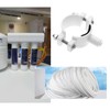 YINETTECH 2PCS White Drain Saddle Valve Clamp 1/4" Quick Connect