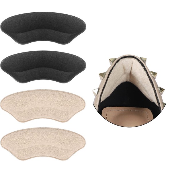 Heel Grips Liner Cushions Inserts for Shoes Too Big Heel Pads Prevent Blister and Heel Pain for Men Women, Prevent The Foot from Sliding Forward in The Shoe Filler for Shoe Fit and Comfort(4 Pairs)