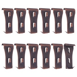 NICENEEDED 12 PCS Brick Hook Clips Brich Hanger Clips, 2.7" x 1.5" x 0.5" No-drill Brick Wall Clips, Metal Brick Hooks Clips