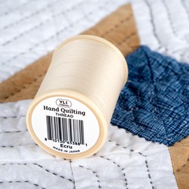 YLI Hand Quilting Thread - 100% Egyptian Cotton, Glazed, Strong & Tangle-Free, 500 yd. Spool - Ecru