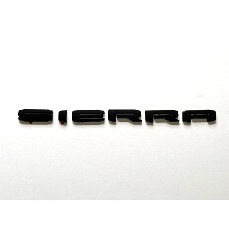 Auto Overlay BLACKOUT 2019-2023 GMC SIERRA LETTER EMBLEM 1500 2500HD