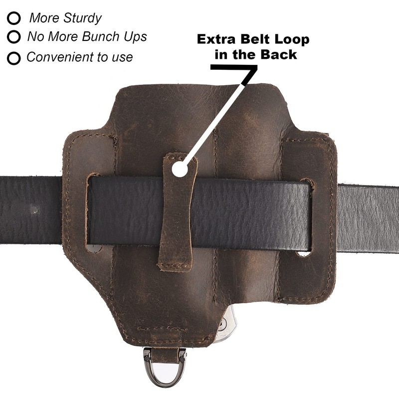 Topstache Leather Multitool Sheath,EDC Belt Organizer for Work and Daily