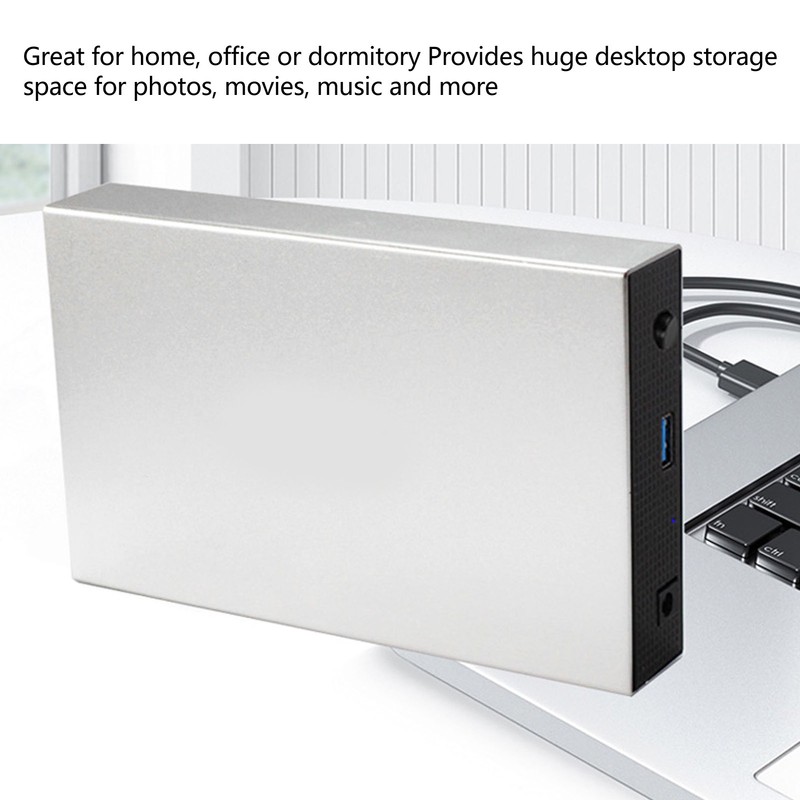 3.5 Inch External Hard Drive Enclosure Aluminum Alloy USB3.0 To