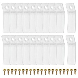sourcing map Drawer Stops, Pack of 20, 1.97 Inches, Plastic Drawer Stoppers, Drawer Lock with Screws for Furniture Repair on Drawer Floor