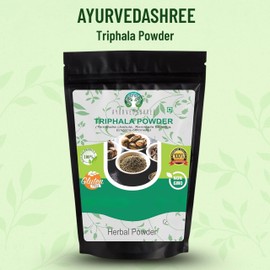AYURVEDASHREE Triphala Powder 200 Gm | Combination of Amla, Haritaki & Bibhitaki | Non GMO | Vegan.