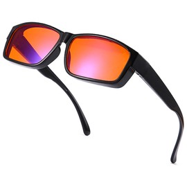 JSGBZK Blue Light Blocking Glasses, Gaming Glasses, Orange Esports Gamer Glasses-Suitable for Screens Games TVs Mobile Phones, Anti Glare Migraine Glasses for Better Sleep/Eyes Strain/Light Sensitive