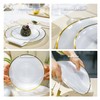 Fabulous Party 100PCS Pearl White Plastic Plates-Crystal Design Disposable Plates