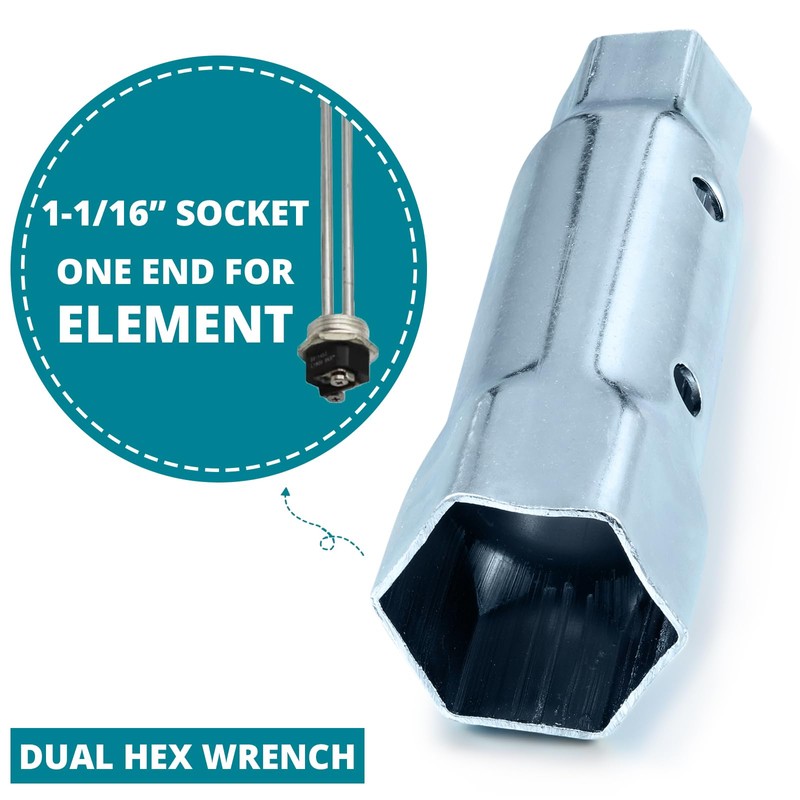Ramkle Dual Hex Wrench Removal Tool for Anode Rod and