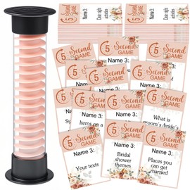 Blosssound Wedding Party 5 Second Game 101 Cards and 5 Second Hourglass Bridal Shower Game Cards Simple Questions for Wedding Engagement Bachelorette Party Activities Supplies