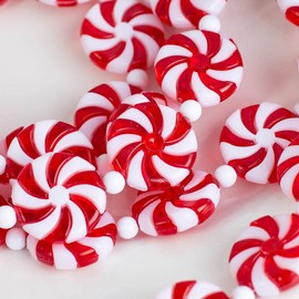 Artificial Peppermint Candy Garland - Peppermint Candies Garlands for Holiday Decorations and Christmas Tree Decorating by Factory Direct Craft (63" L)