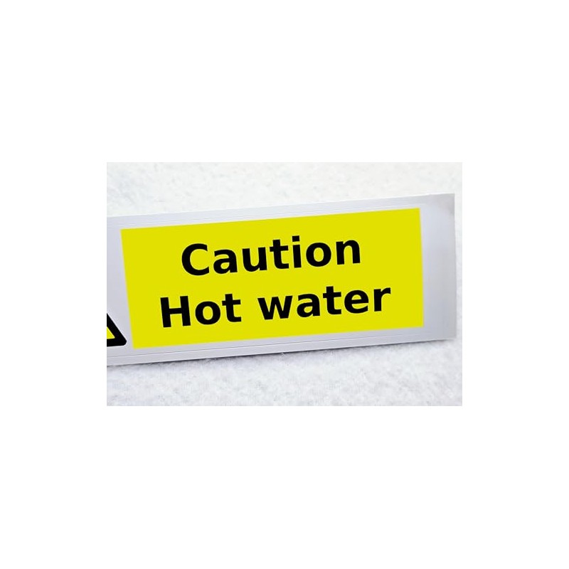 Caution Hot Water Warning Sticker Waterproof Outdoor Vinyl Sticker 150