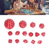 15pcs Complete Polyhedral Dice Set Acrylic D3 to D100 Spherical