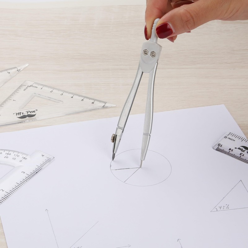 Mr. Pen- Geometry Set, 13 pcs, Compass for Geometry Compass,