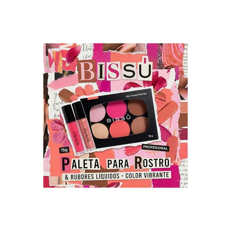 Kit de Maquillaje para Rostro: 1 Paleta con Iluminador, Rubor