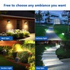 JEJOT Solar Spot Lights Outdoor Waterproof IP65,6 Pack,2CCT(3000K/6500K), Super Bright