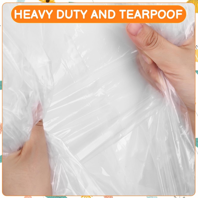 1 Pack Plastic Sofa Covers, 300 x 135cm Waterproof &