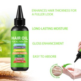 Generic 7-In-1 Batana Oil For Hair Growth With Rosemaryoil,Castoroil,Pumpkinseedoil,Biotin,Keratin,Chebeoil - Prevents Dry Hair & Hair Loss,Nourish Hair,Strengthen Hair Roots For All Hair Types