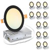 LVWIT 12 Pack 4 Inch LED Recessed Light, 9W 5CCT