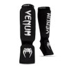 Venum Kontact Shin Guards - Black/Silver - Small