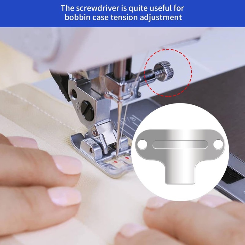 7 Piece Sewing Machine Cleaning Kit Include Tweezers Double Ended