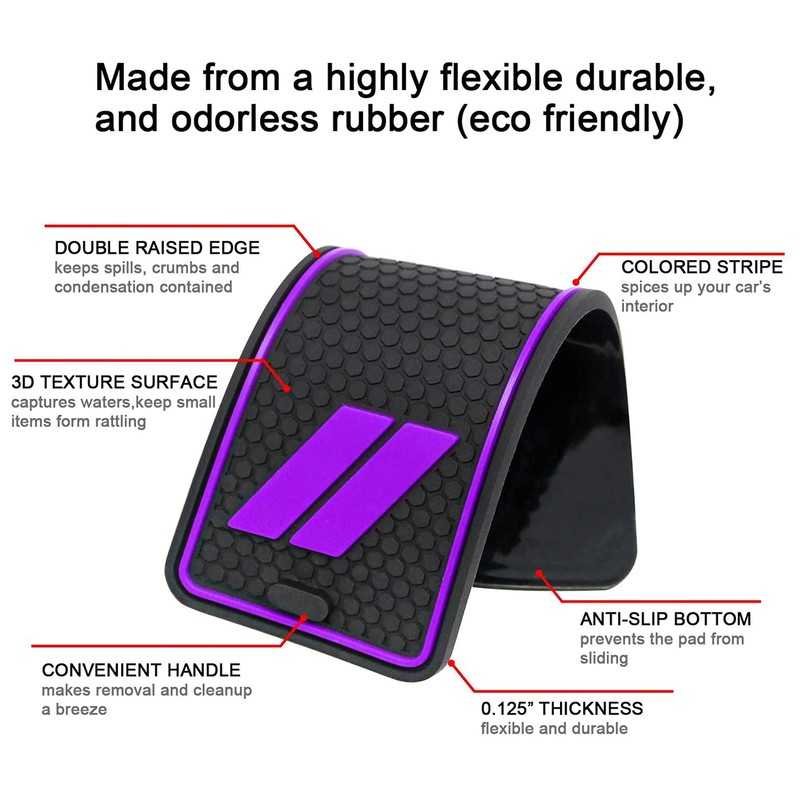SENSHINE for Dodge Charger Accessories 2010-2014 Non-Slip Anti Dust Cup