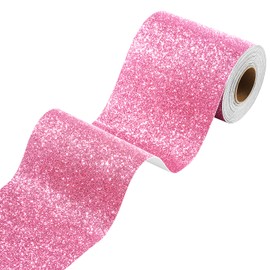 Stickyart Pink Wallpaper Border Glitter Peel and Stick Glitter Contact Paper Self Adhesive Sparkle Wallpaper Border Trim Removable Glitter Wallpaper for Bedroom Bathroom Bulletin Boards 3.94"x160"